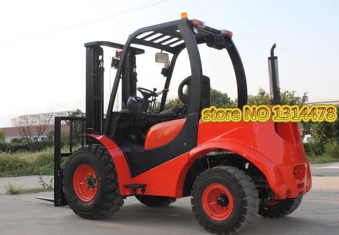 Two-Wheel Drive Rough Terrain Lift Truck All-terrain forklift Construction Site Special Handling Equipment