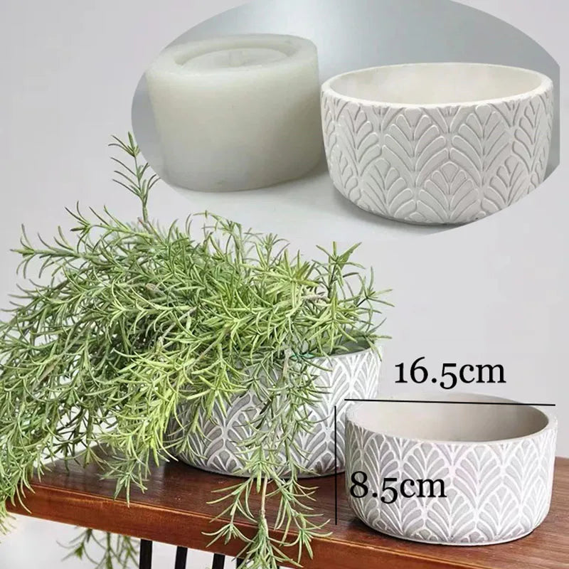 Large Silicone Planter Molds Garden Plants Pot Concrete Molds Rectangle Cement Flowerpot Succulent Pots Clay Molds Home Crafts