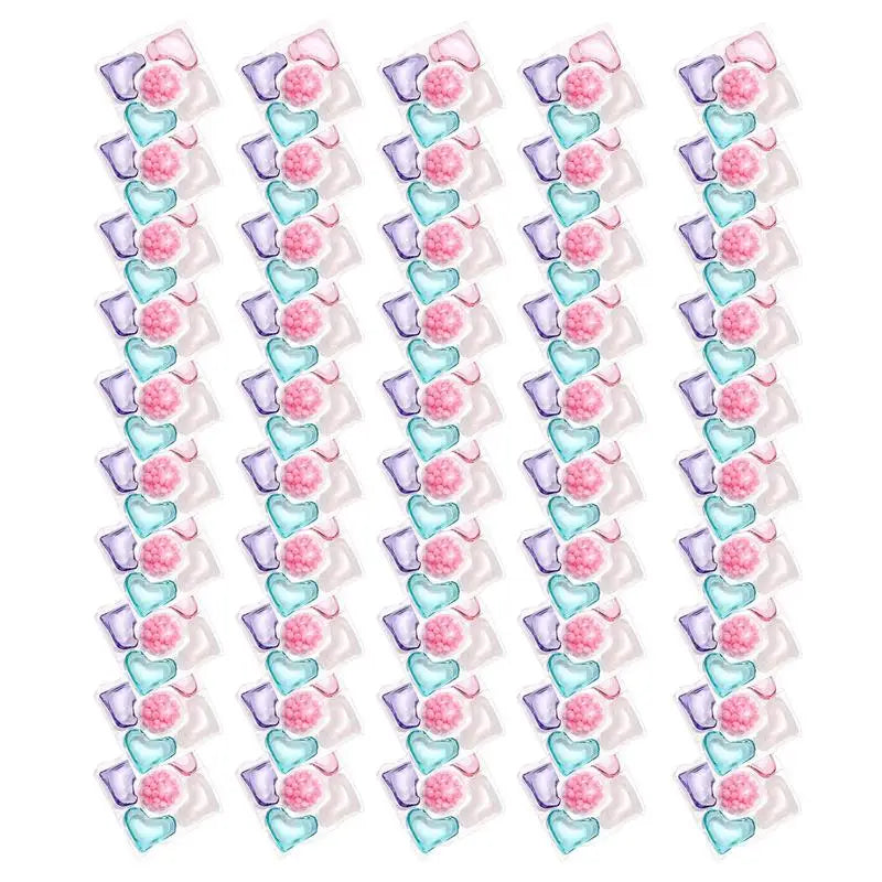 Laundry Detergent Beads 50pcs Pods Washing Detergent Lasting Fragrance Laundry Detergent Ball Multifunctional Concentrated Stain