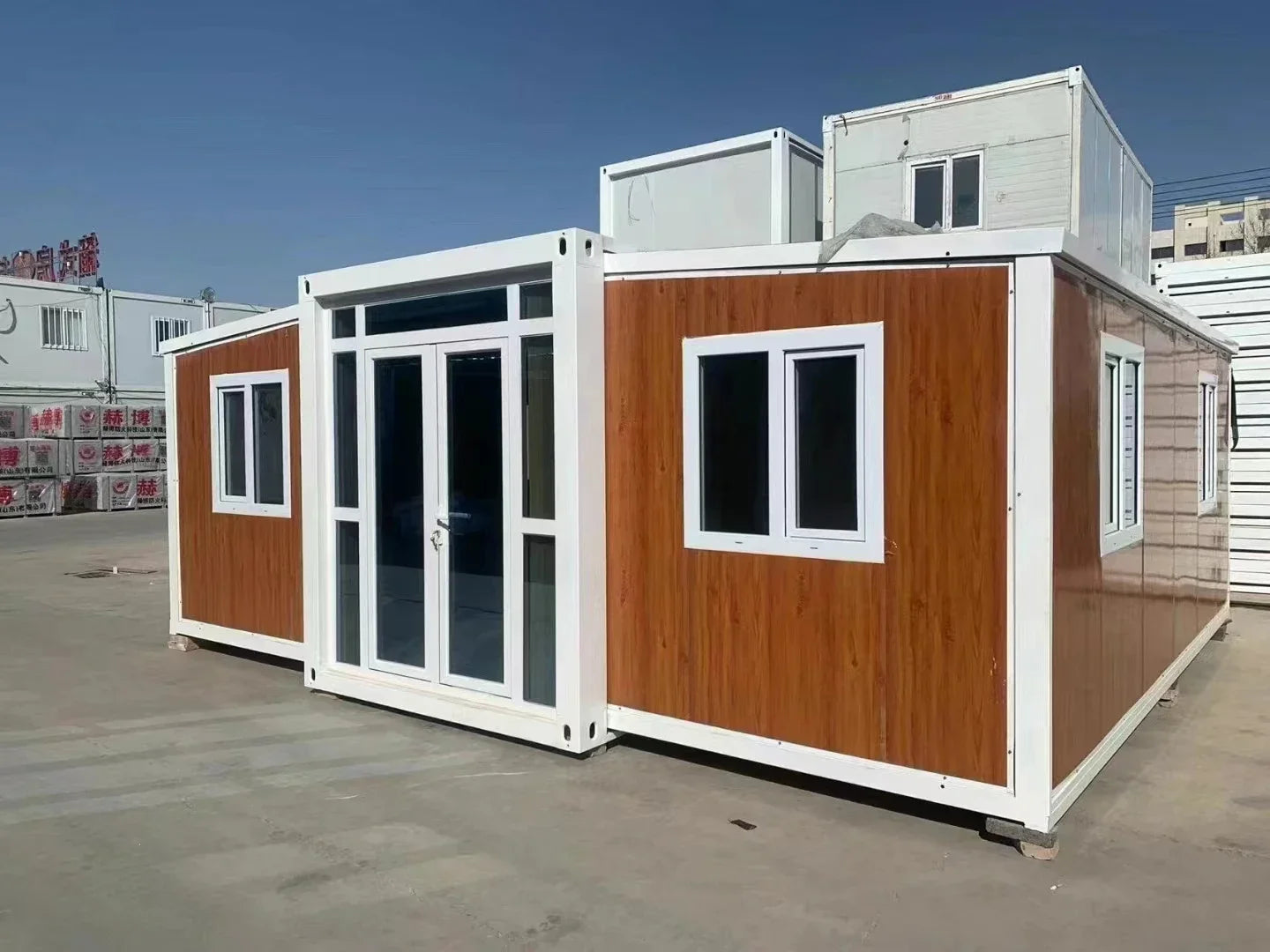 1 3 in 1 Foldable container steel structure modular house