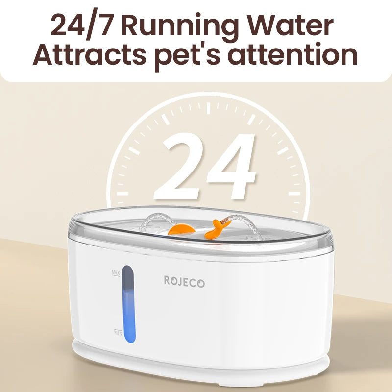 Automatic Cat Water Fountain Dual Bowls Pets Water Dispenser Wireless Drinker for Dogs Multiple Pets Drinking Accessories