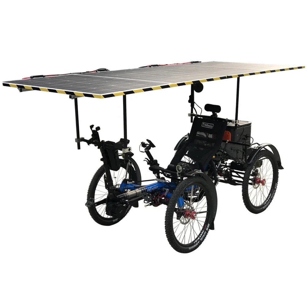 Comfortable Long-Distance Traveling TrikExplor 420E Electric Bafang 500W Motor Touring Recumbent Quad Bicycle