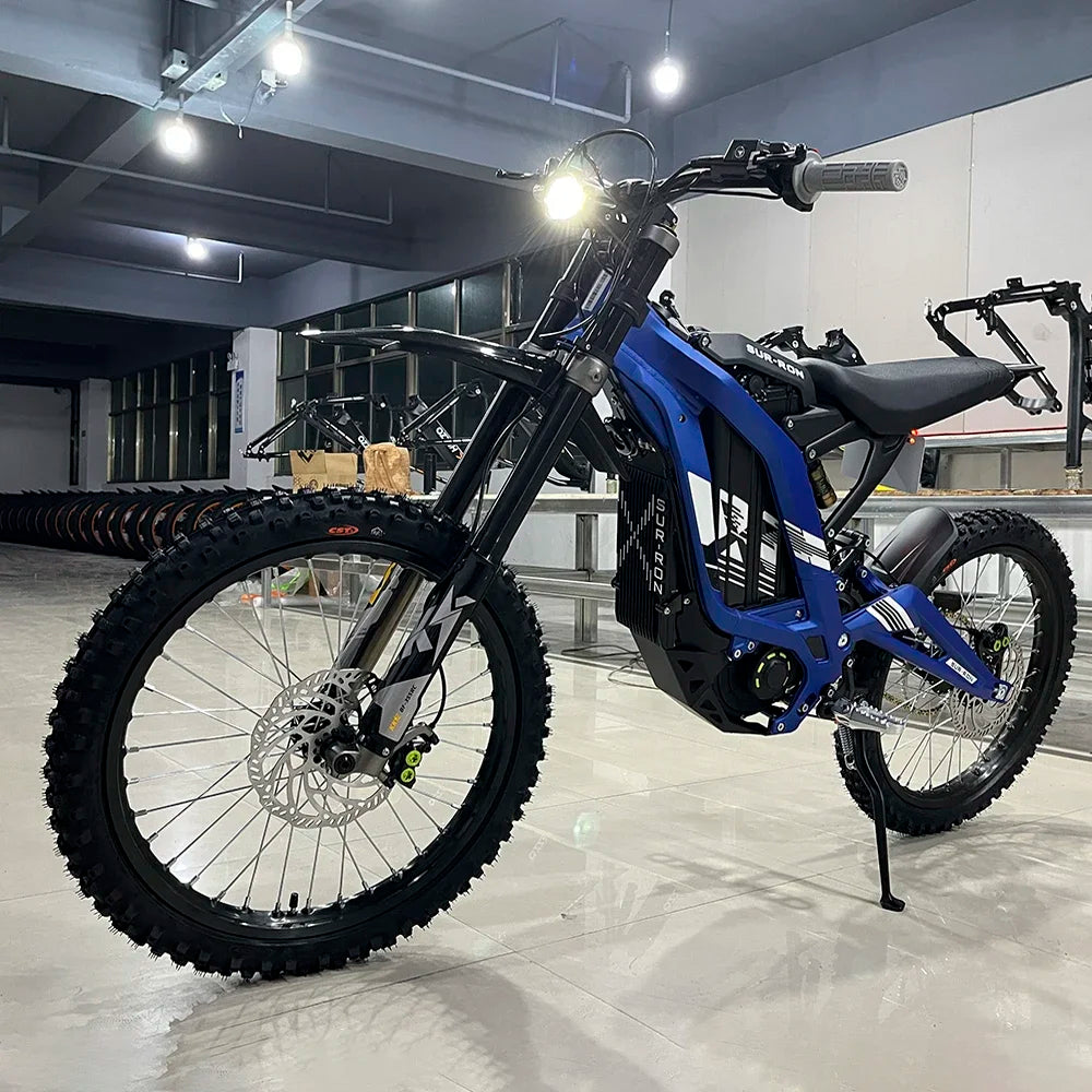 2024 Electric Dirt Bike 60V 6000w Powerful Mid Drive Electric Bicycle E Dirt Bike 40AH Light Bee X Ebike Electric Motorcycle