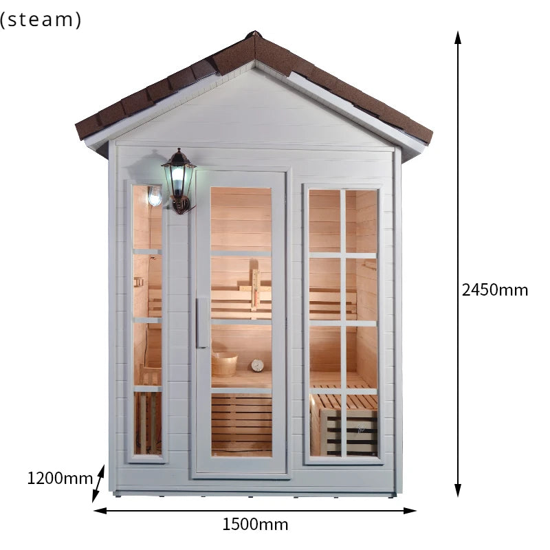 Steam room, home dry steam room, outdoor sauna, villa swimming pool, steam room, steam room