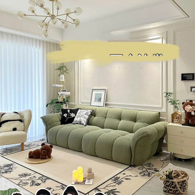 Design Green Living Room Sofas Modern Nordic Minimalist Lazy Living Room Sofas Luxury Sectional Fauteuil Salon Home Furniture