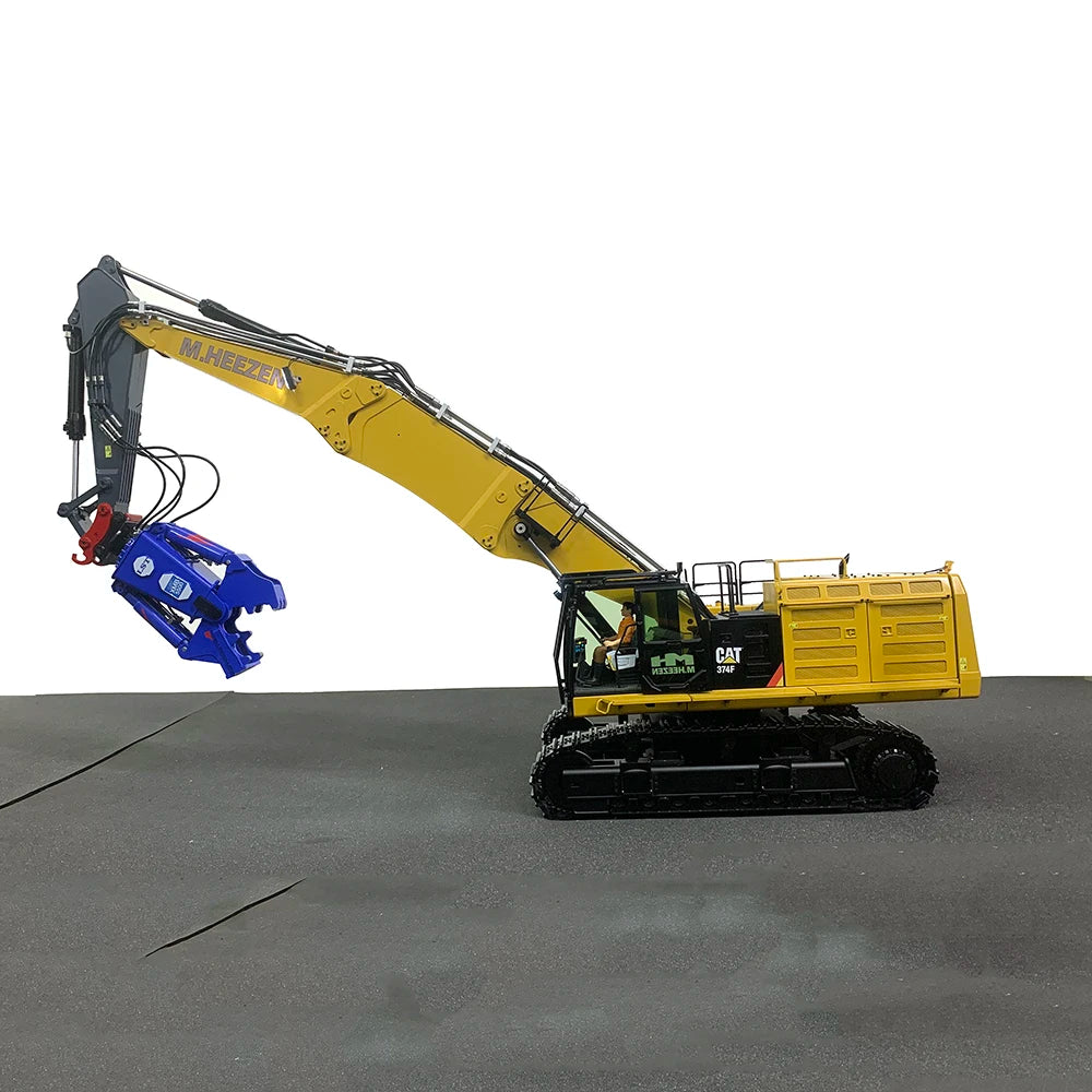 1/14 RC 4 Section Arm 374F Hydraulic Excavator Full Metal Model Upgraded Version Arm Detachable Excavator Model Toys