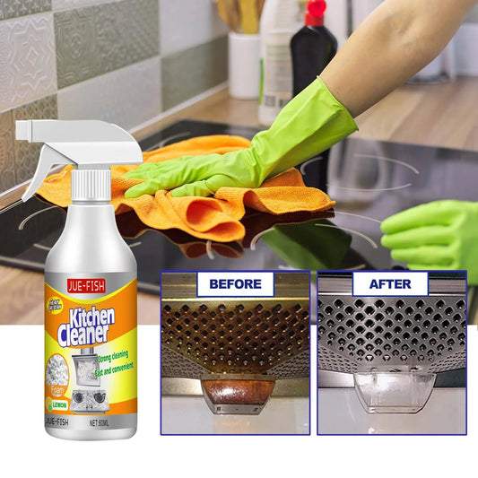 Kitchen Grease Foam Cleaner Powerful Heavy Oil Stain Remover Grills Ovens Grease Cleaner Household Dirt Cleaning Bubble Spray