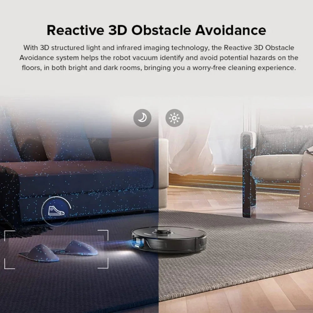 roborock S8+ Robot Vacuum, Sonic Mop with Self-Empty Dock, Stores  Dust, Auto Lifting Mop, Ultrasonic Carpet Detection