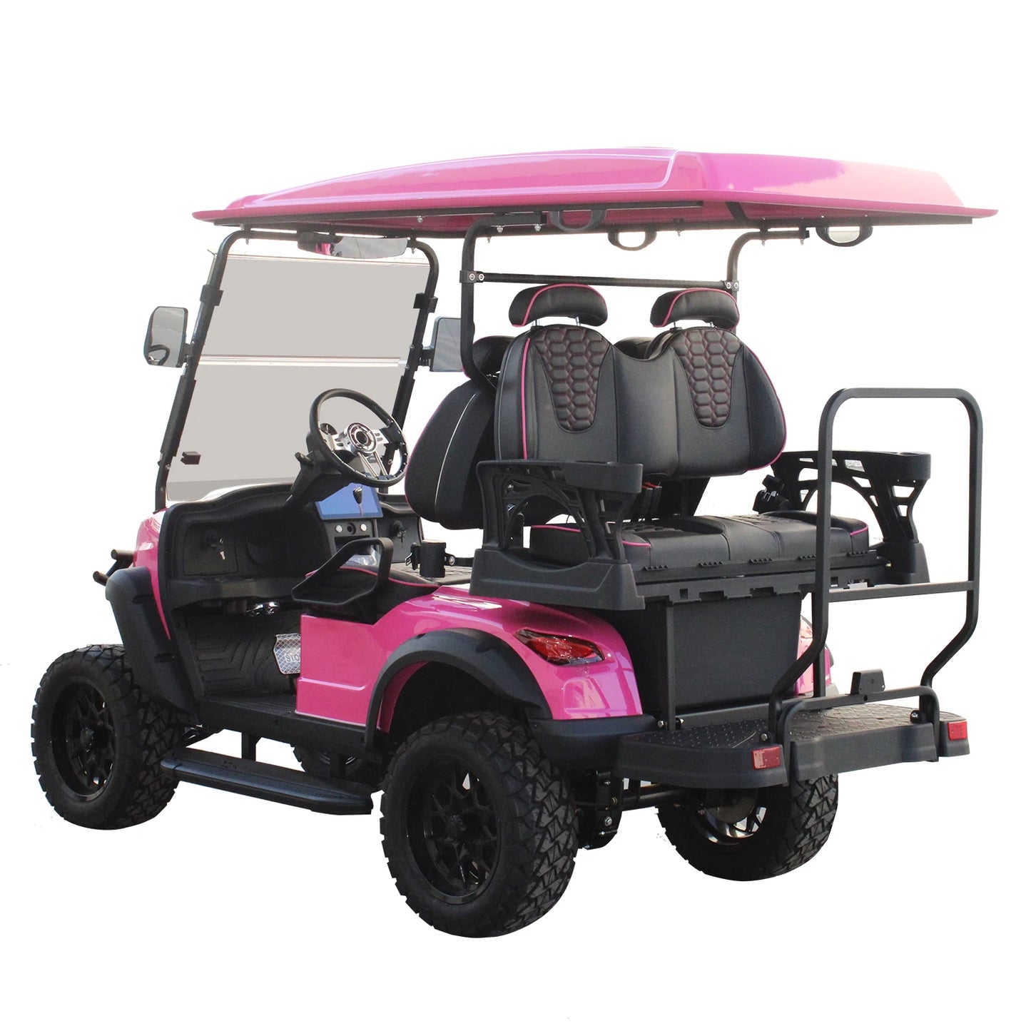 Large Screen Control Panel Electric Golfcart Sightseeing Bus Electric Off Road 2+2 Seats Vehicle Golf Cart