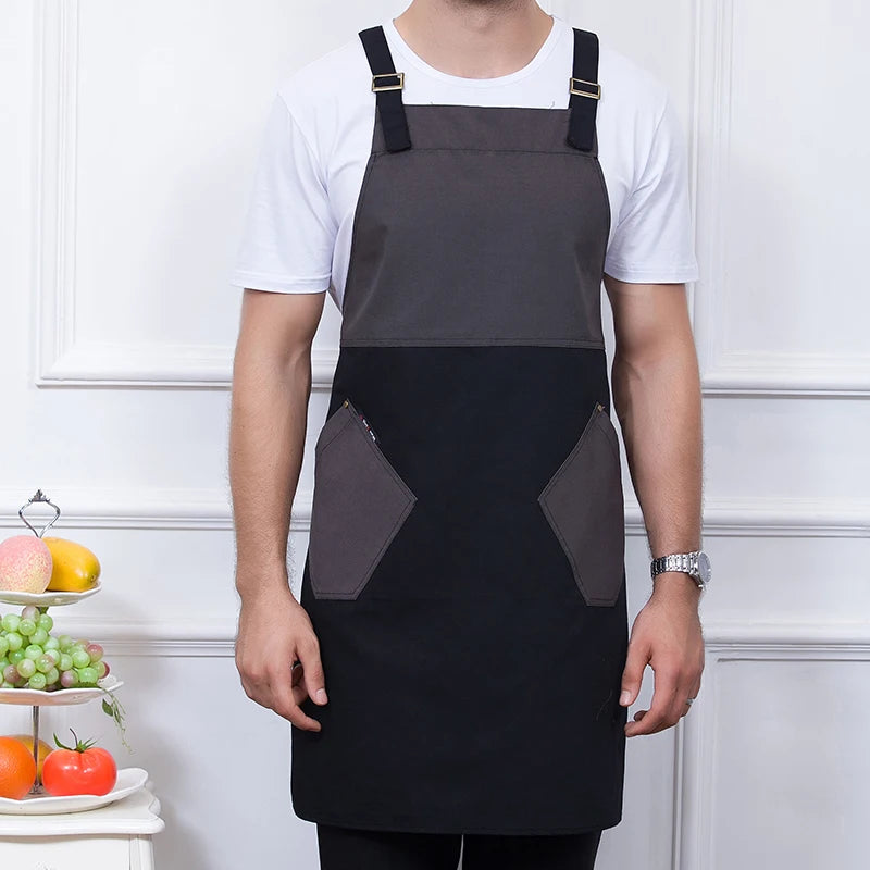 Professional Business Server Apron for Kitchen Cleaning Cooking Protective Cover Clothes Women and Men Hospitality Uniform Logo