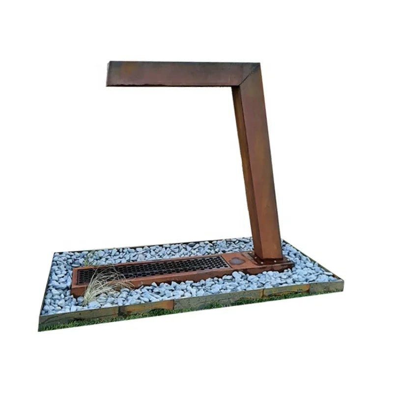 Customize decoration garden modern corten steel bowl spillway waterfall outdoor corten water fountain