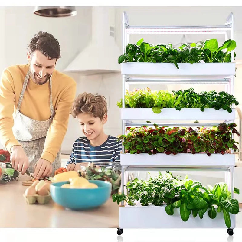 Smart Home Hydroponic System With 72holes Flower Pot Grow Lights System For  Vegetables Planting