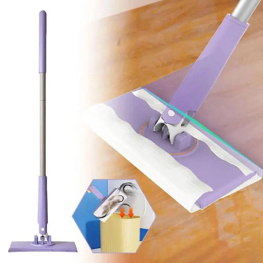 Hands-Free Mini Mop 360 Rotation Automatic Cloth Changing Dry And Wet Mop Cleaning Absorbent Tool Telescope Home Floor Clea X2H4