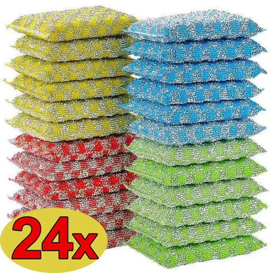 Sponge Rags Steel Wire Non -oil Brush Rag Reusable Double Sided Cleaning Cloth Dishrag Dishcloth Kitchen Cloths Towels Products