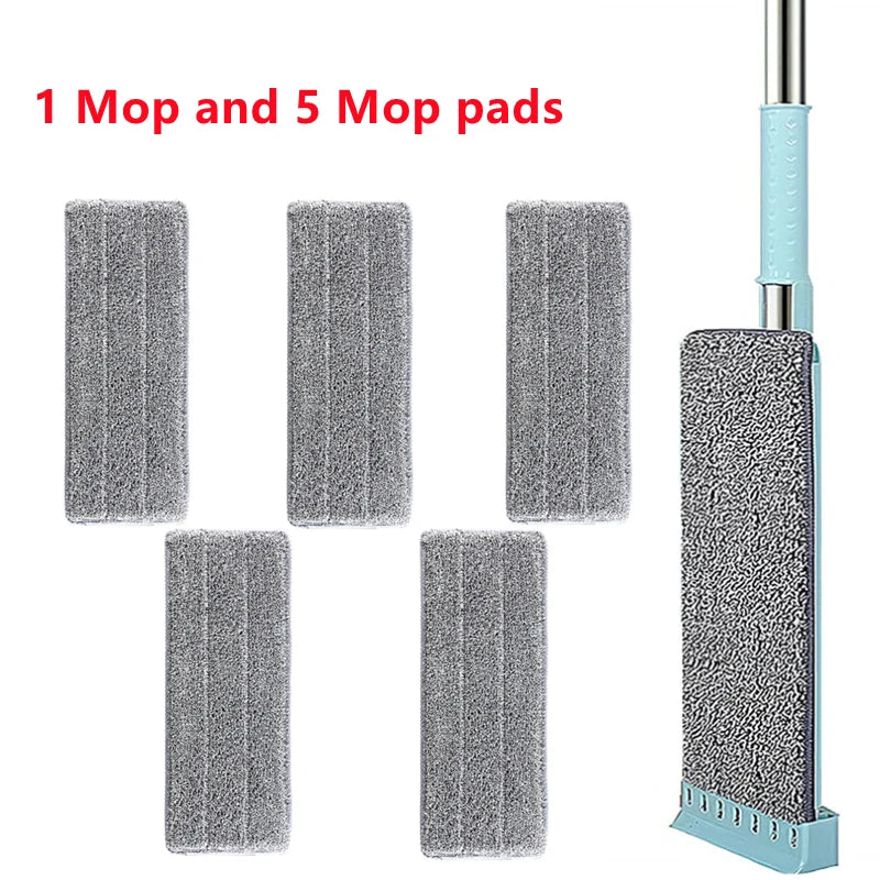 Newest Microfiber Flat Mop Hand Free Squeeze Cleaning Floor Mop with Washable Mop Pads Lazy Mop Household Cleaner Tools 2023