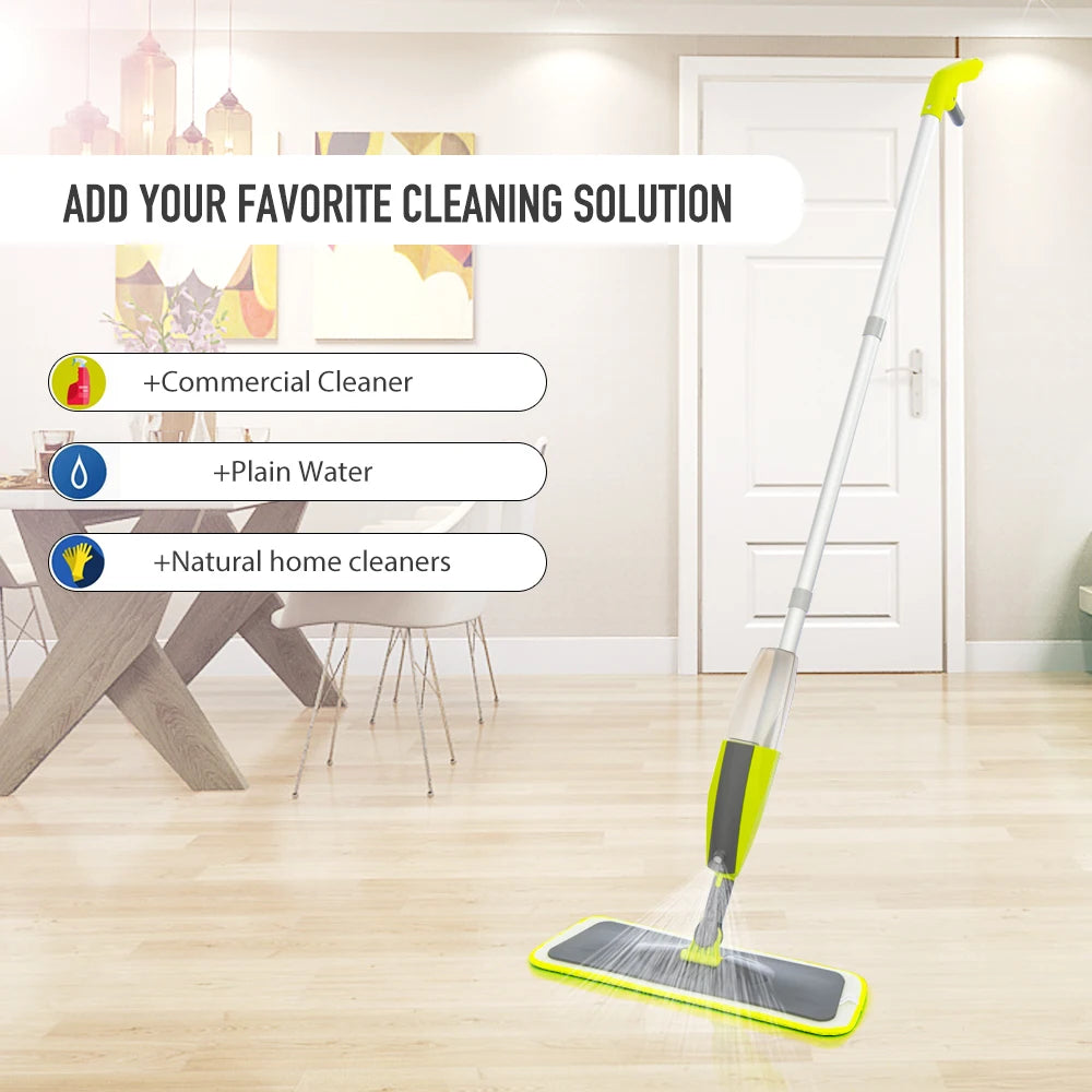 Spray Mop Broom Set Magic Flat Mops for Floor Home Cleaning Tool Brooms Household with Reusable Microfiber Pads Rotating Mop