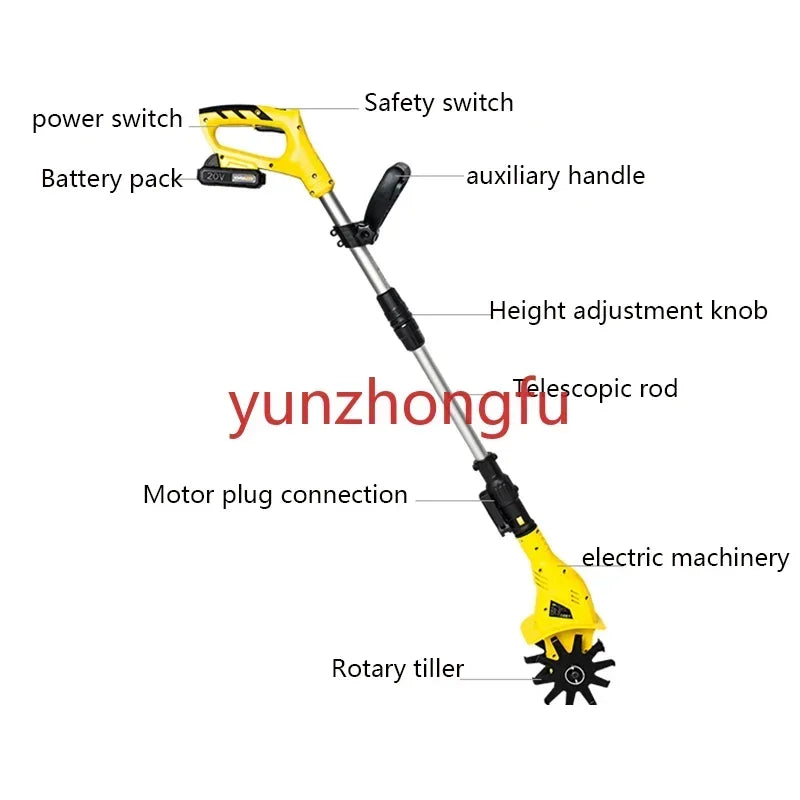 Grounding Machine, Excavator, Rotary Tiller  Electric Ripper, Lithium  Cultivator, Tiller,