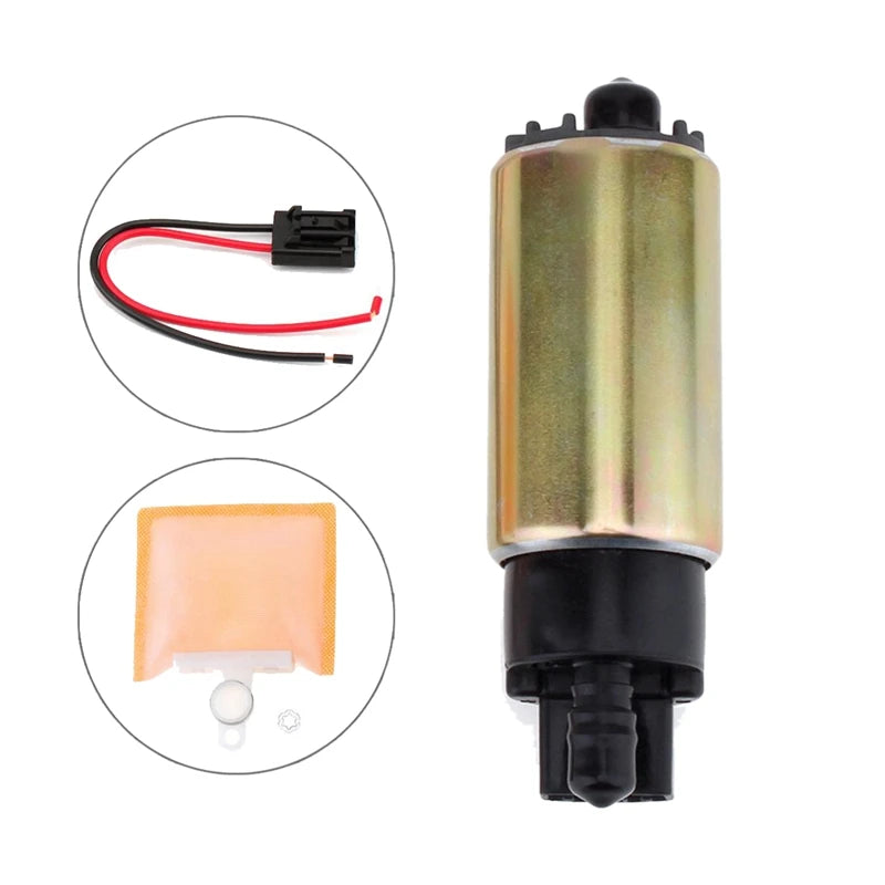 120L/H High Performance Car Electric Gasoline Fuel Pump & Strainer Install Kit For TOYOTA / Ford / Nissan / Honda