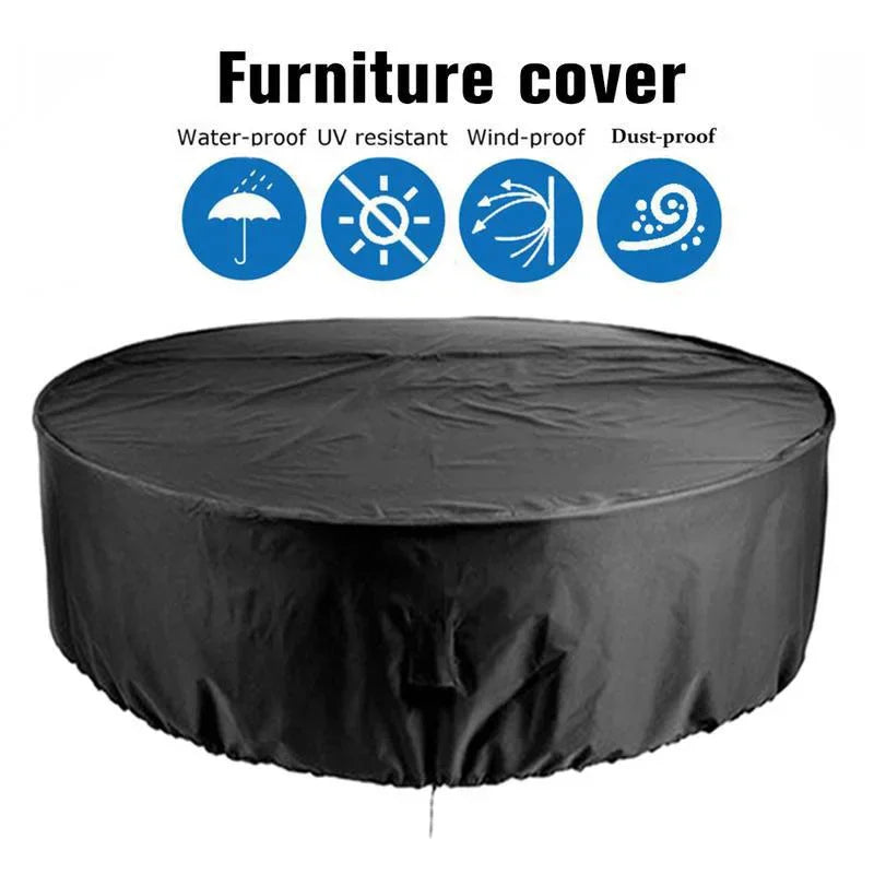 Fire Pit Cover Round Brazier Stove Cover Waterproof Windproof Sun Protection For Outdoor Garden Furniture Sets Muebles De Jardín