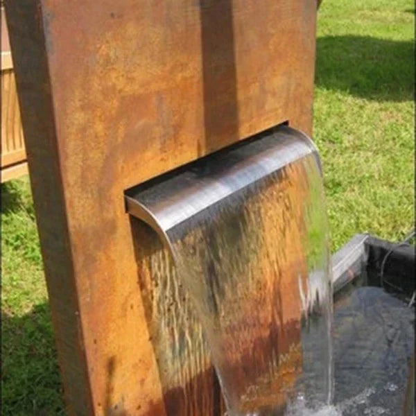 Metal Water Fountains and Waterfall in Garden Decoration