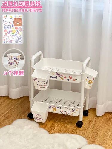 Laundry Tool Salon Trolley Cart Storage Wheels Housekeeping Rolling Cart Mobile Kitchen Mini Candy Wyspy Kuchenne Furniture SQC