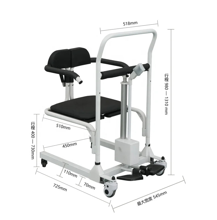 Handicapped Toilet Bedside Commode Bath Chair Rolling Lift Transport Transfer Shower Chairs for Seniors Disabled