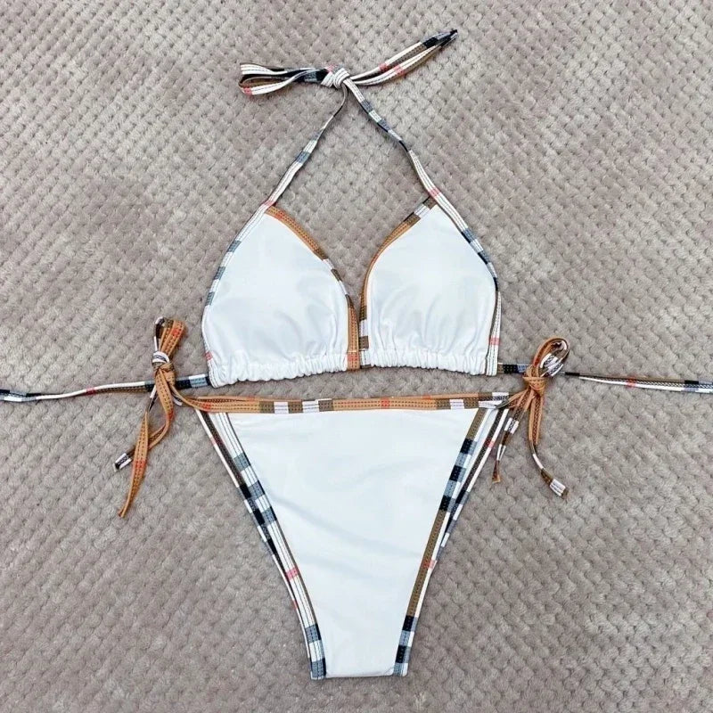 Summer Luxury Brand Design Women Bikini Set Swimsuit for Women 2 Piece Set Beachwear Bathing Suit Swimwear Biquini Clothing2024