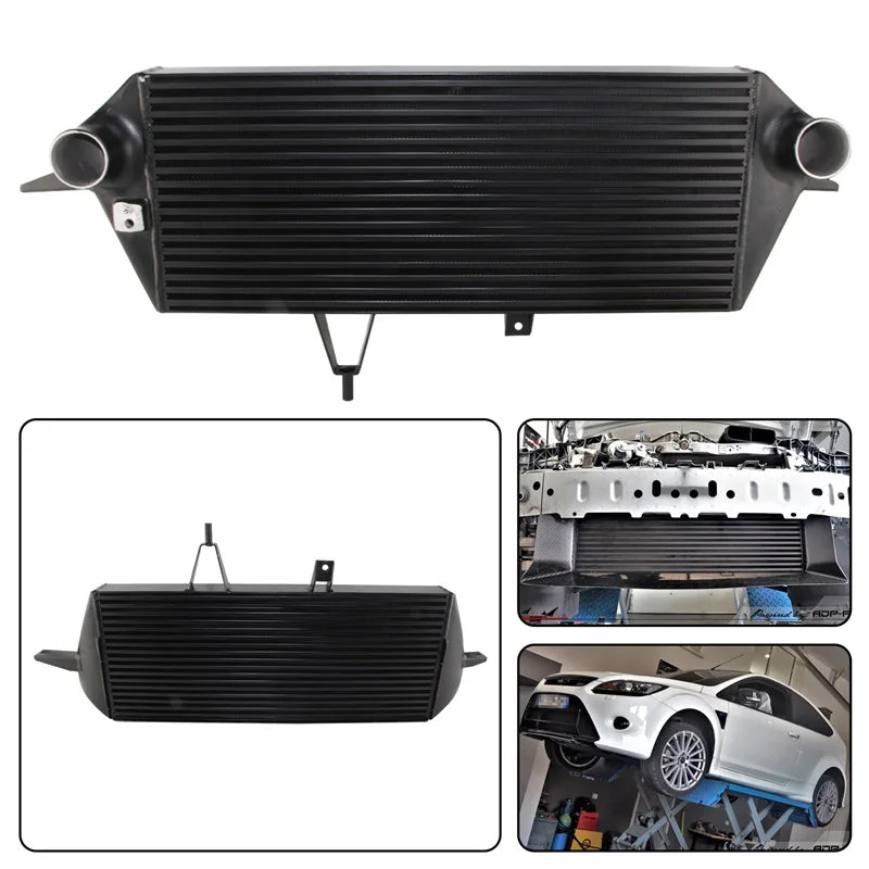 Brand New Black Performance Front Mount Intercooler Kit For Ford Focus MK2 MK II RS / RS500 2009-2010