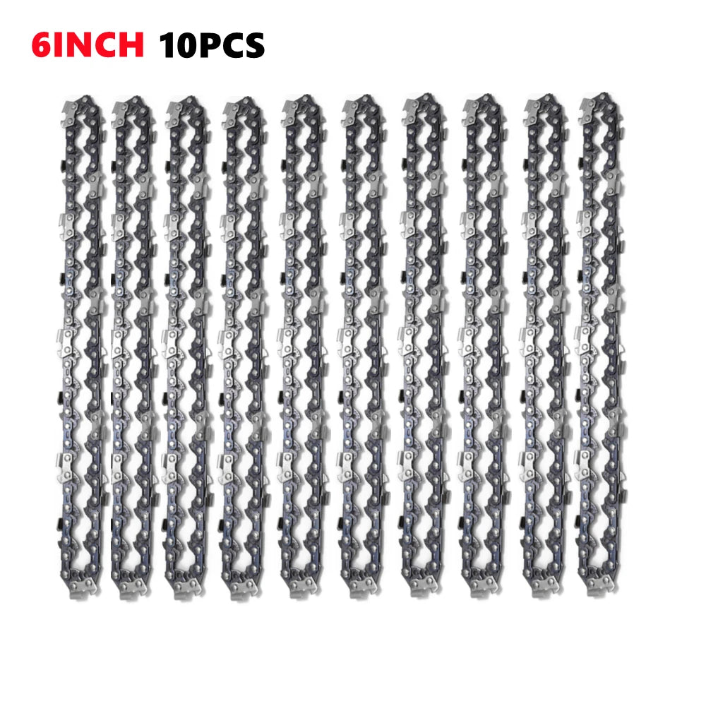 1/3/5pcs 6 Inch Mini Chainsaw Chain Set Cordless Electric Saw Chain Wood Branch Cutting Sharp Chains Blades Replacement