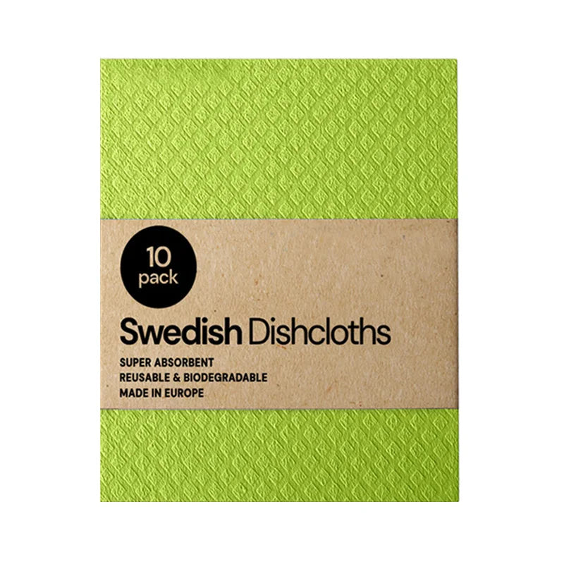 10Pcs Reusable Swedish Dishcloths Eco-Friendly Kitchen Cleaning Towels Cloths Kitchen Towels Household Cleaning Products