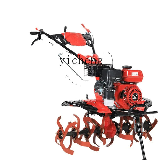 YY Mini-Tiller Small Cultivation Machine Rotary Tillage Weeding Diesel Engine Steam Turning Ground Ridge