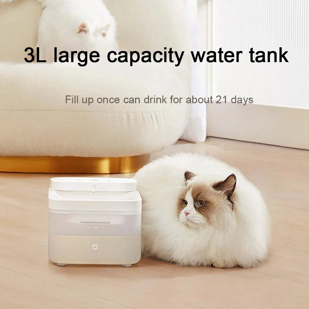 Automatic Wireless Smart Pet Water Drinking Dispenser Fountain Dog Cat Automatic Pet Mute Drink Feeder Bowl Works with Mijia APP