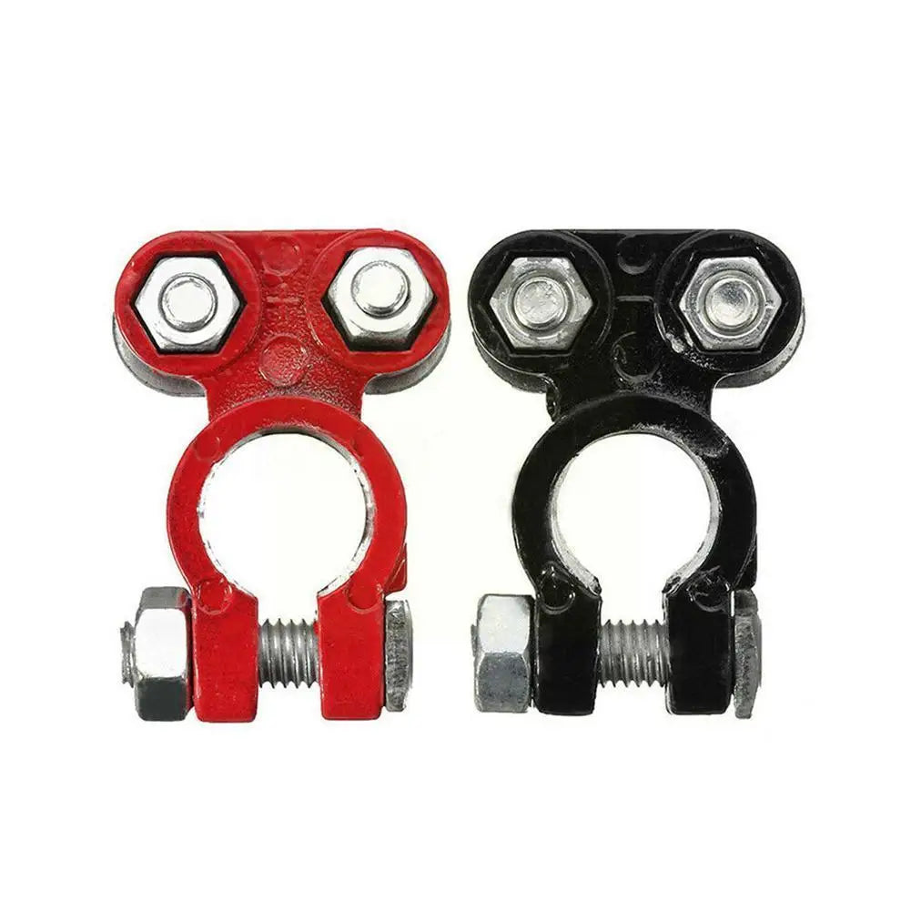 1 Pair Automotive Car Boat Truck Battery Terminal Clamp Pile Connector Battery Head Terminal Clip Aluminum-magnesium Alloy I0P5