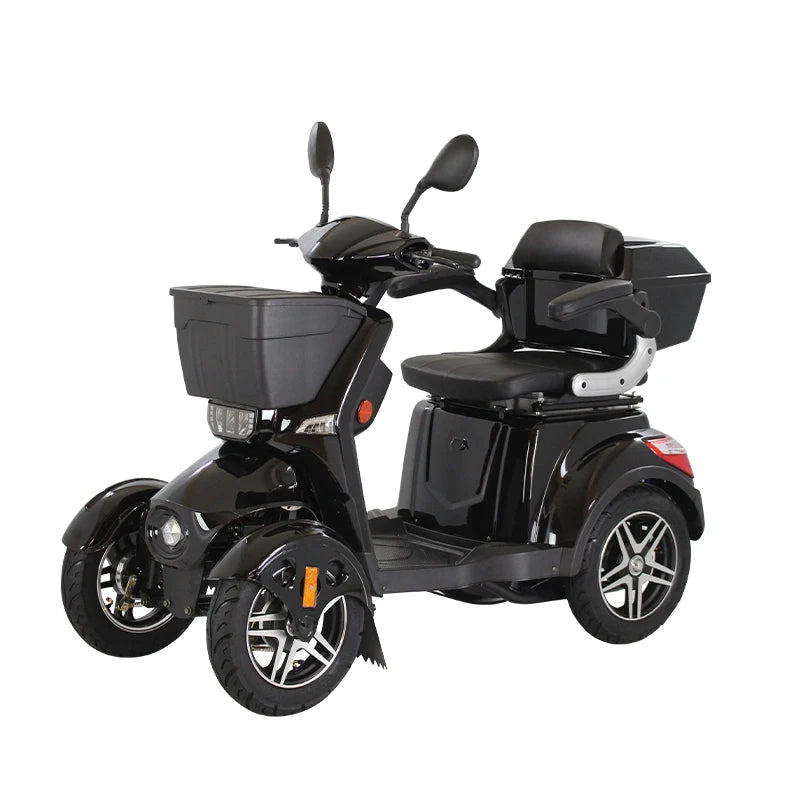 Factory price large storage basket outdoor travel 4 wheels mobility electric scooter for the elderly and disabled