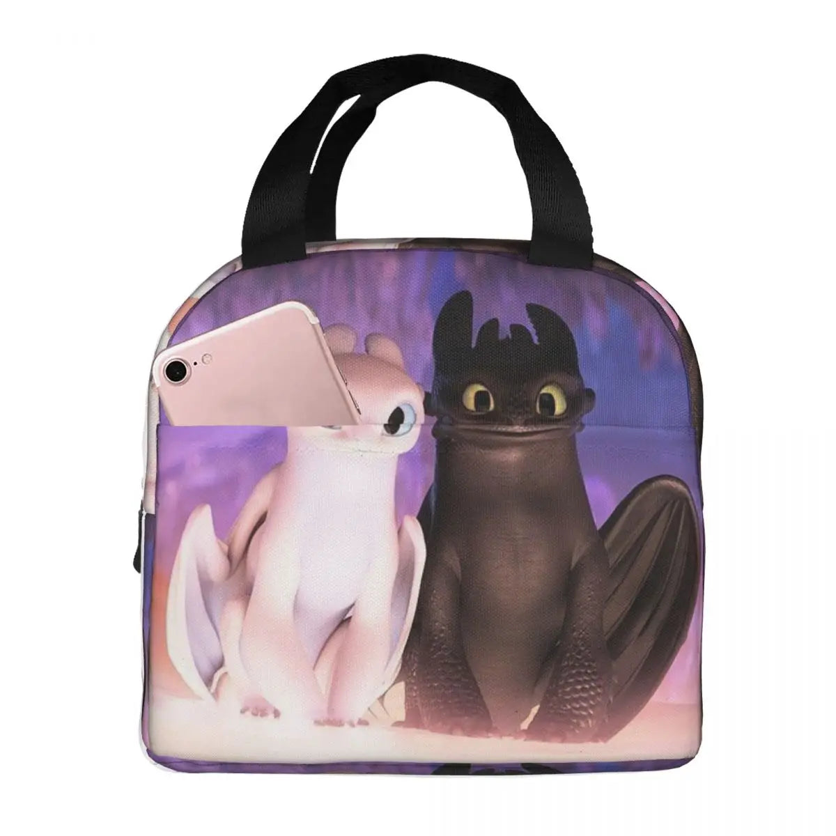 How To Train Your Dragon Lunch Bags Insulated Bento Box Lunch Tote Picnic Bags Cooler Thermal Bag for Woman Student Work