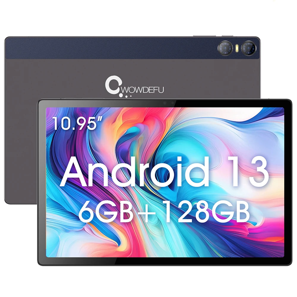 CWOWDEFU 2024 Tablet 11" FHD Incell 2K Display MTK8183 Octa Core 6GB 128GB 7000mAh Battery 13MP Camera GPS Android 13 Tablet PC