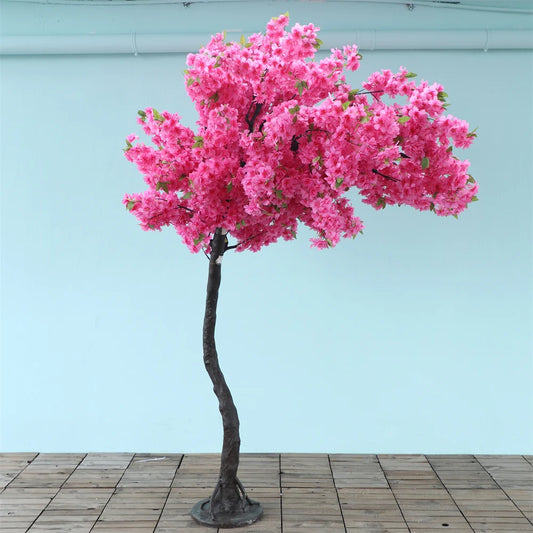 2.3m Artificial Cherry Tree Fake Plants Customized Multiple Colors Tree Pathway Guide DIY Party Wedding Decoration Home Decor