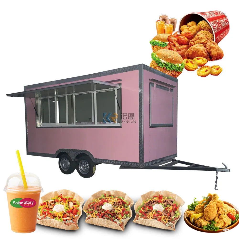 Outdoor Mobile Food Trailer Modern Cart Portable Food Trailer with Full Kitchen Equipments