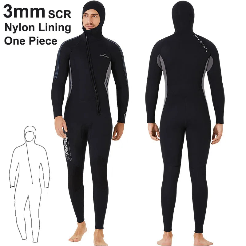 Open Cell Camo Spearfishing Wetsuits Men 3mm /1.5mm Neoprene 2-Pieces Hooded Super Stretch Scuba Diving Suit Thermal Swimsuit