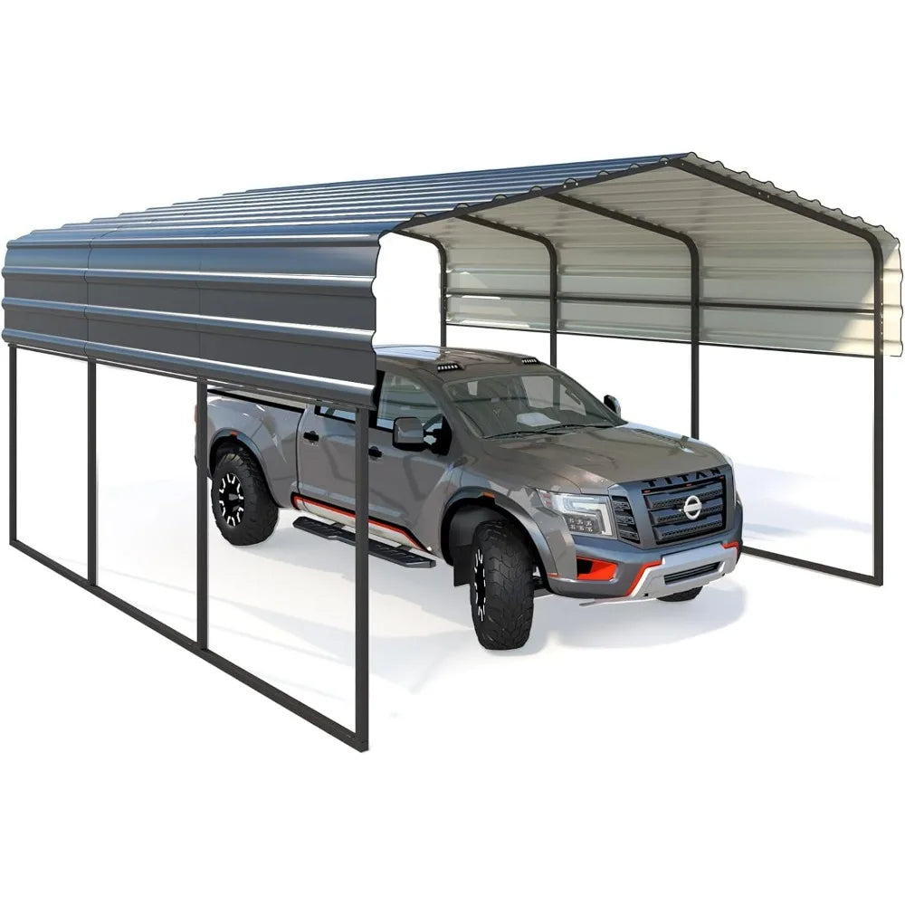 Carport Garage,with Galvanized Steel Roof - 10'x15'x8.4' With Metal Frame, Prefab Carport Garage For Cars,and Tractors,carports