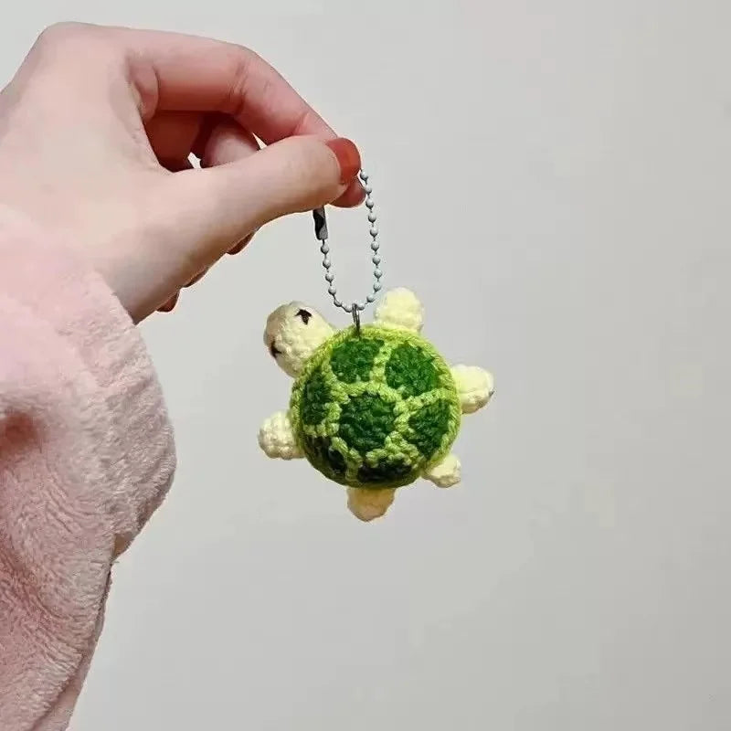 Handmade Knitting Crafts Sea Turtle Keychain Yarn Hook Materials Kit DIY Amigurumi  Wool Crochet Backpack Hanging Birthday Gifts