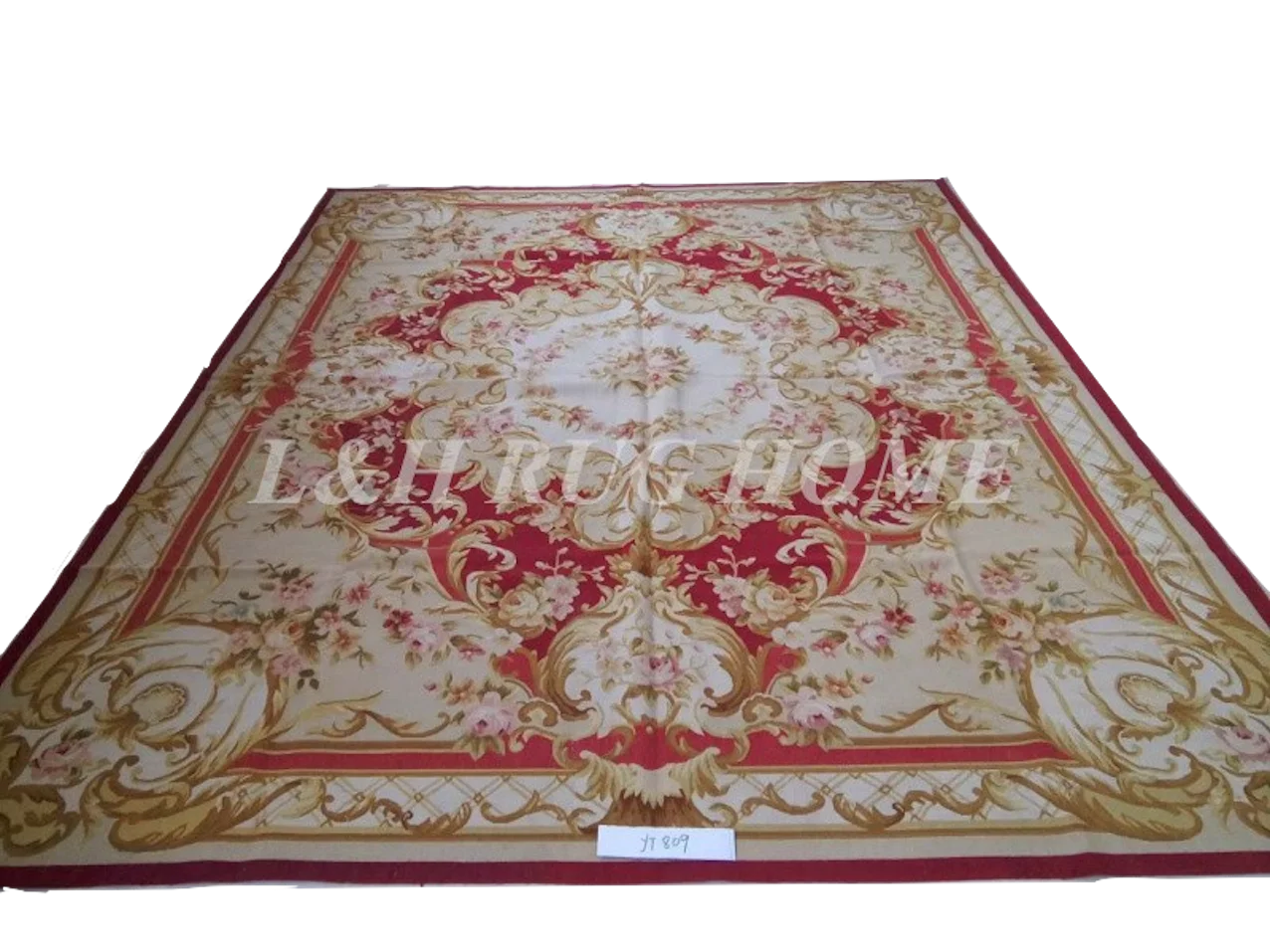 Free shipping 9'x12.2' French Aubusson rugs silk carpets Aubusson design pure silk carpet