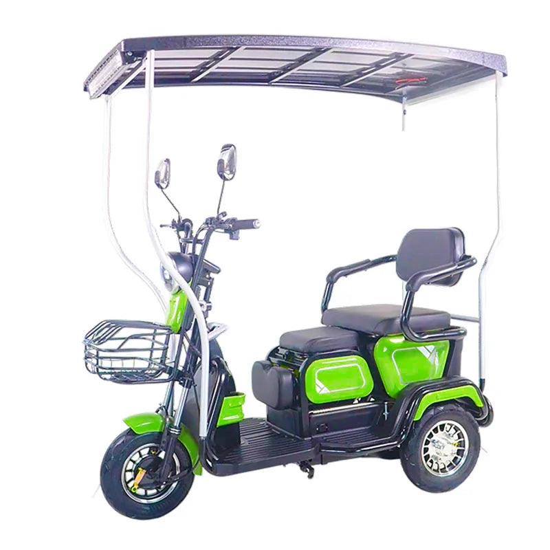 New style Solar Energy Powered Electric Tricycle 3 Wheel Motorcycle Solar