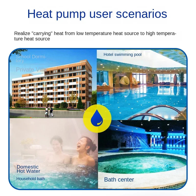 Swimming pool heating constant temperature air energy heat pump energy-saving heating equipment for shower water heater