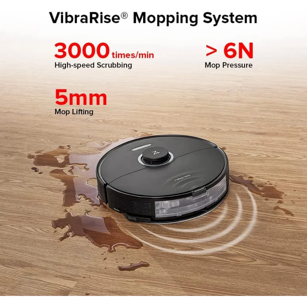 roborock S8+ Robot Vacuum, Sonic Mop with Self-Empty Dock, Stores  Dust, Auto Lifting Mop, Ultrasonic Carpet Detection