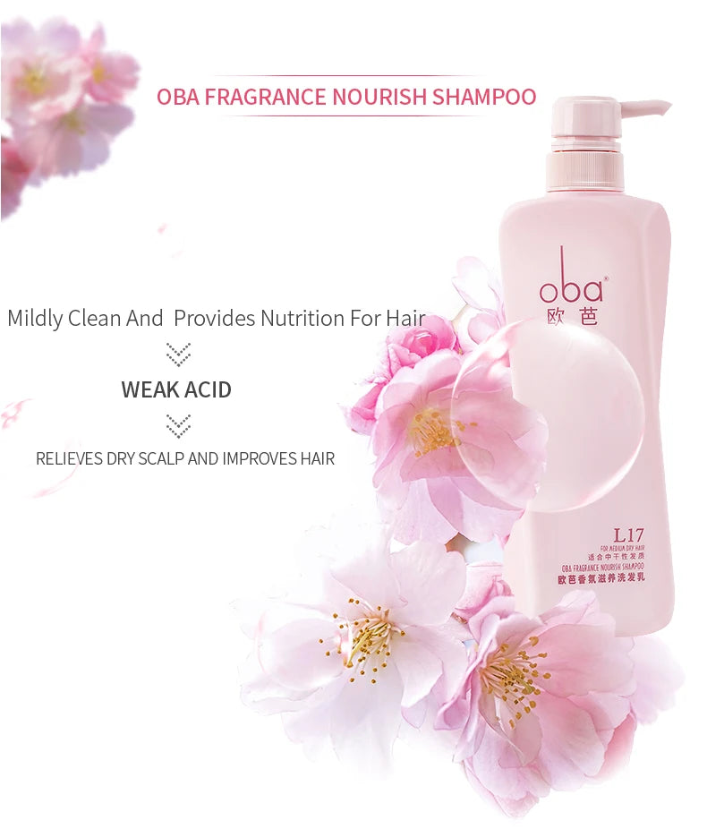 Oba Hair Care Salon Repair Damaged Gentle Cleaning Persistent Fragrance Shampoo And Conditioner Set For Women