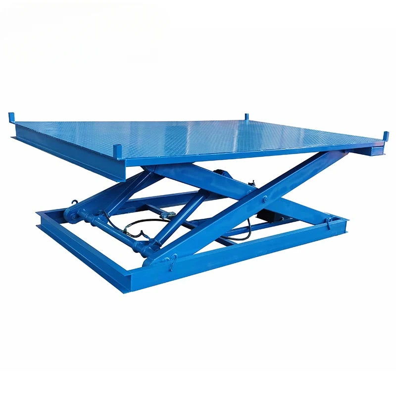 1000kg 1m 3 meter floor hydraulic freight scissor lifter electric cargo goods materials pallet trailer lift platform in china