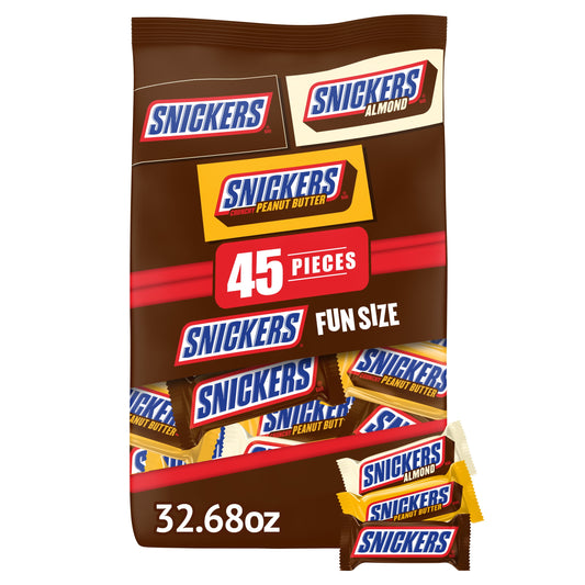 Variety Pack Fun Size Chocolate Candy Bars - 45 Pieces Bag