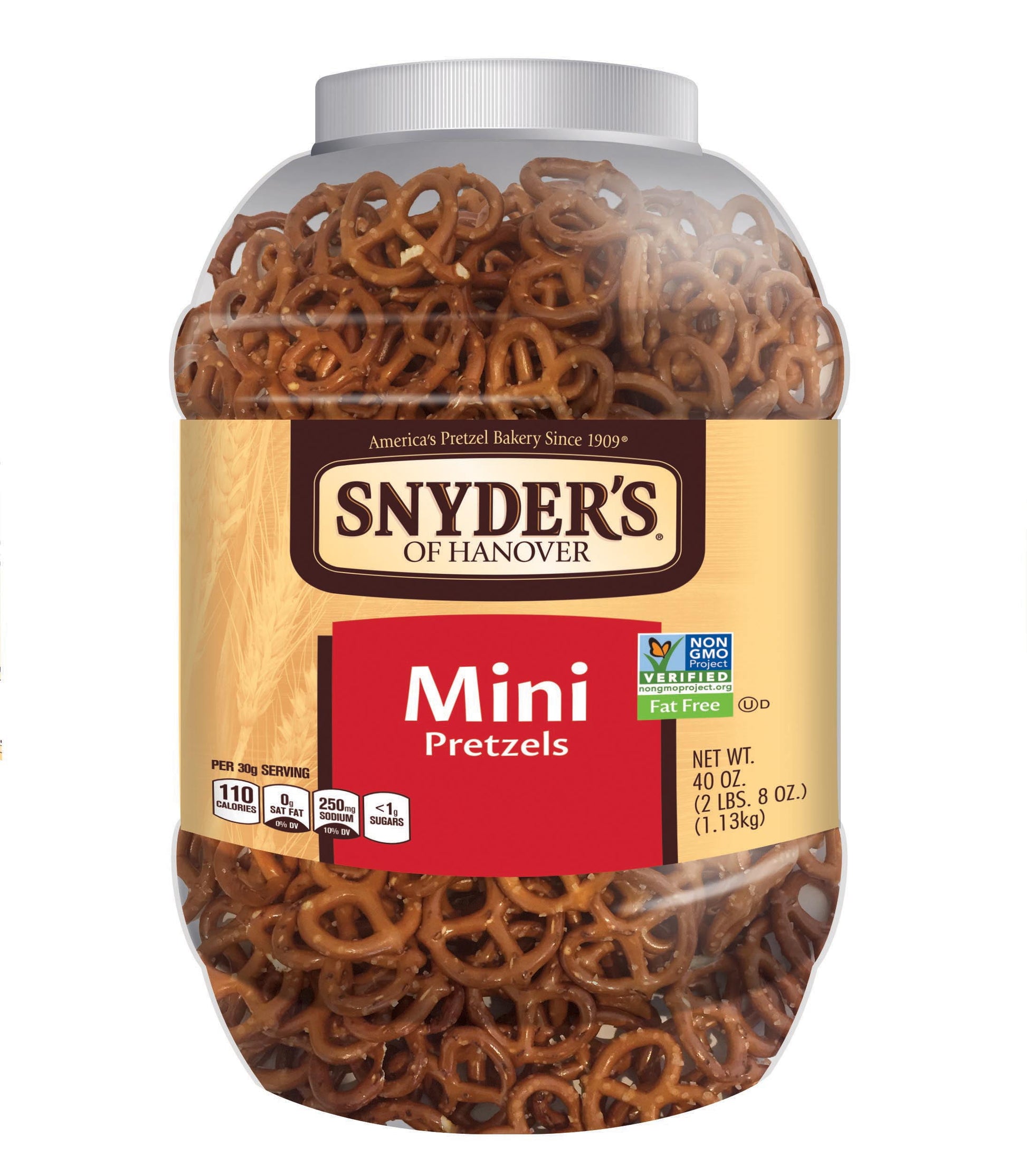 Mini Pretzels, 40 Ounce Canister