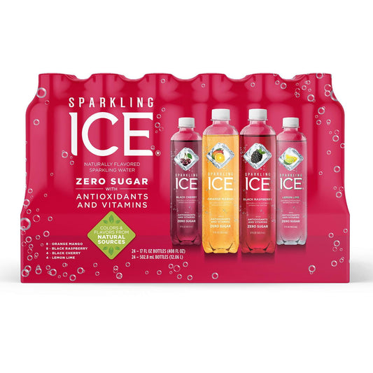Sparkling Ice Fruit Blasters, Variety Pack (17 fl. oz. bottle, 24 ct.)